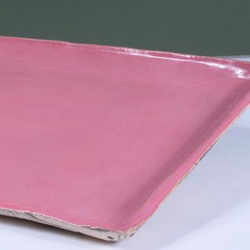 Large rectangle dish in sandstone, antic pink [4]