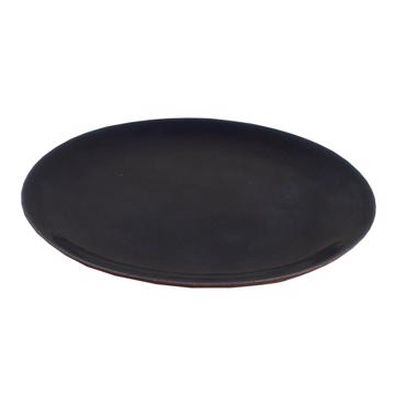 Large Round dish in Earthenware, dark blue [3]