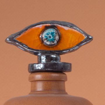 Eye Bottle in Earthenware and Stoneware, strong orange, 1 l [2]