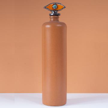 Eye Bottle in Earthenware and Stoneware, strong orange, 1 l [1]