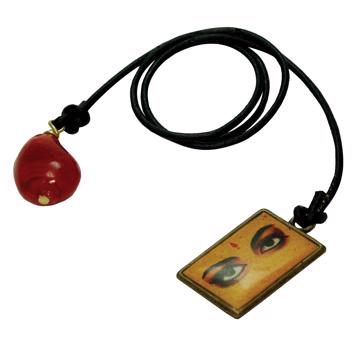 Book Mark in resin and leather, multicolor, eye [3]