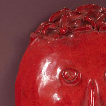 Coloured Fountain Mask in earthenware, special red [2]