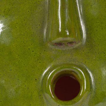 Coloured Fountain Mask in earthenware, peridot green [4]