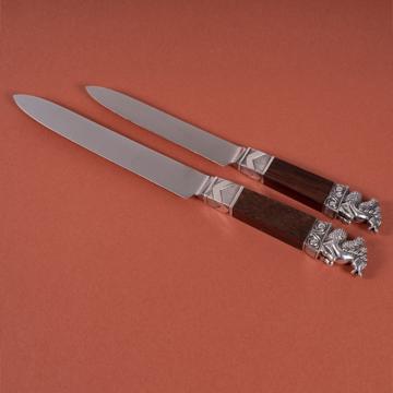 Couteau Neptune en bois ou stamina, rouge foncé, table  [1]