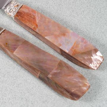 Couteau Pacific en marqueterie de nacre, rose clair, dessert [4]