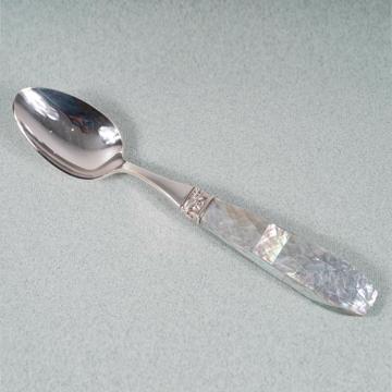 Pacific spoon in mother of pearl inlaid, sea green, table [1]