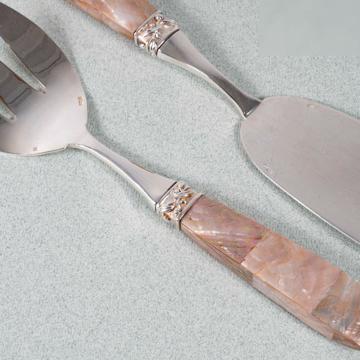 Pacific serving set in mother of pearl inlaid, light pink [2]