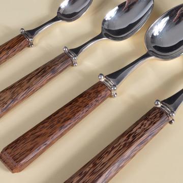 Plamtree spoon in natural wood, nature, dessert spoon  [2]