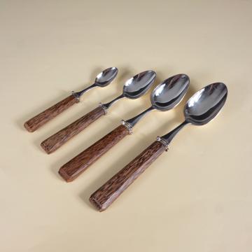 Plamtree spoon in natural wood, nature, dessert spoon  [1]