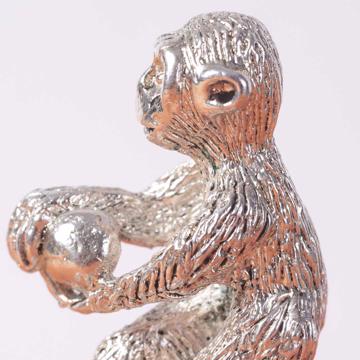 Monkey Card Holder in silver or gold plated, silver [2]