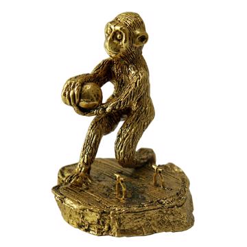 Monkey Card Holder in silver or gold plated, gold