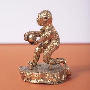 Monkey Card Holder in silver or gold plated, gold [1]
