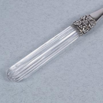 Fidélio cream ladle in silver plated and cristal, transparent [2]