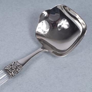 Fidélio cream ladle in silver plated and cristal, transparent [3]