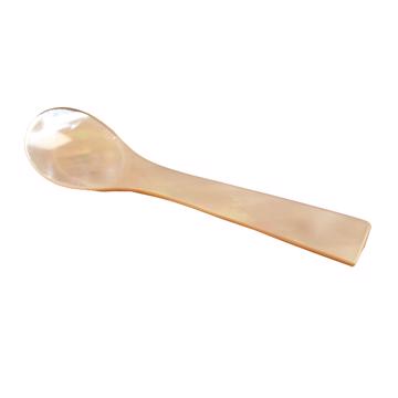 Mother of pearl spoon, white, salt spoon [3]
