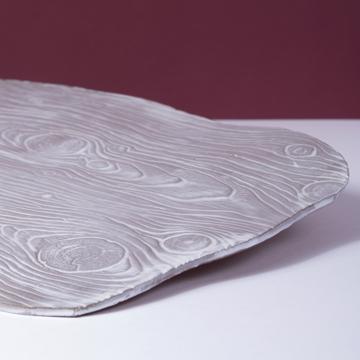 Wood Cheese Tray in earthenware, snow white, 30 cm [2]