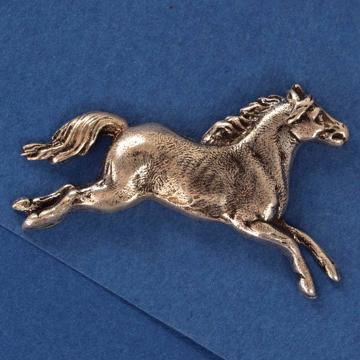 Pin's Cheval en cuivre argenté ou doré, argent [2]