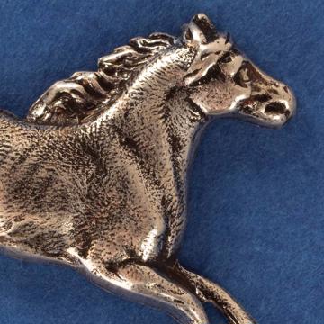 Pin's Cheval en cuivre argenté ou doré, argent [4]