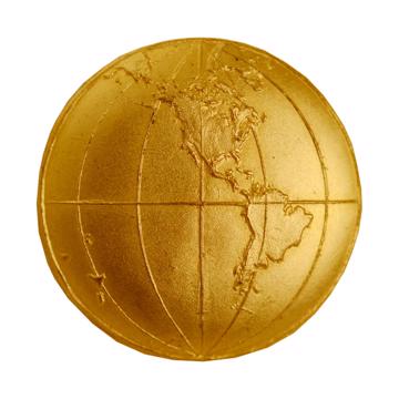 Planisphere Pin's on Copper , mat gold, verso [3]