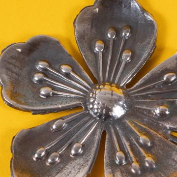 Décorations de Fleur en cuivre argenté, argent, eglantine [4]