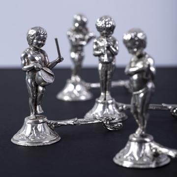 Porte couteau Musiciens en métal argenté, argent [6]