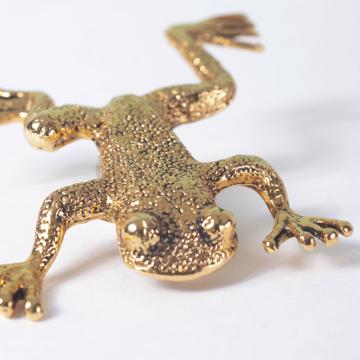Frog knife rest in silver or gold plated, gold [2]
