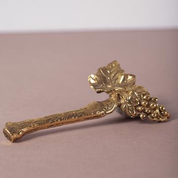 Porte couteau Vigne en métal argenté ou doré, or [1]