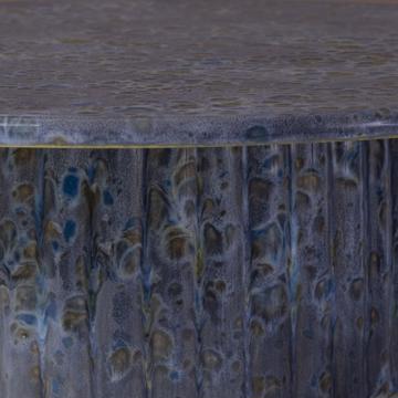 Large Cake plate in earthenware, violet blue  [5]