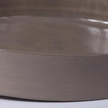Crato dishes in turned Earthenware, mole, 32 cm diam. [4]