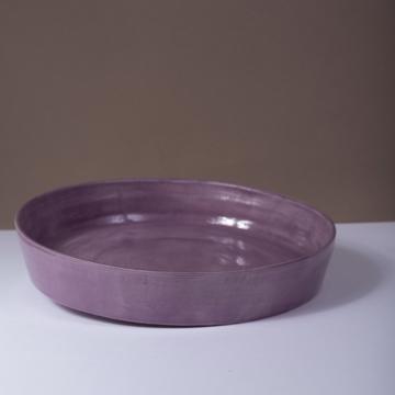 Crato dishes in turned Earthenware, purple, 23 cm diam. [1]