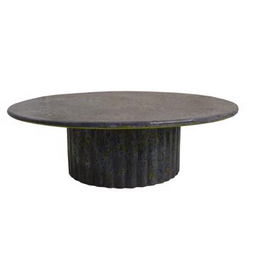 Large Cake plate in earthenware, violet blue  [4]