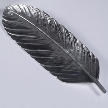 Stamped feather in silver or gold plated, silver, 18 cm [2]