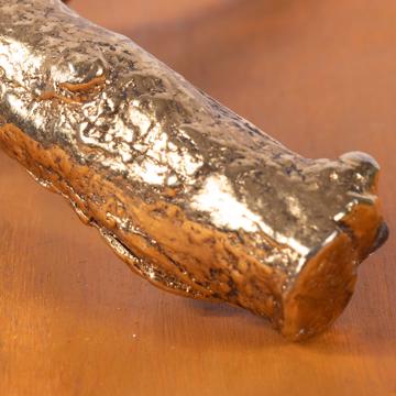 Branch Handle in casted metal, gold [4]