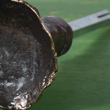 Mushroom Handle in casted metal, bronze [6]