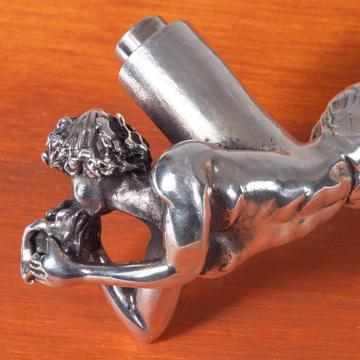 Mermaid and Triton Handle in casted metal, silver, triton [2]