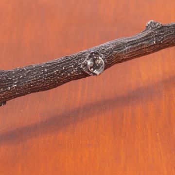 Poignée de tiroir branche en métal patiné, argent, 17 cm [3]