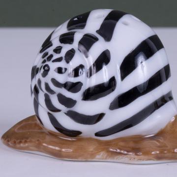 Porte pique Escargot en porcelaine, noir, piques standard [4]