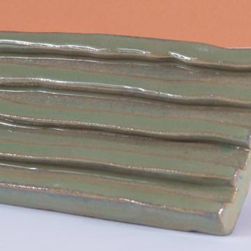 Soap holder in shaped sandstone, moss green  [2]