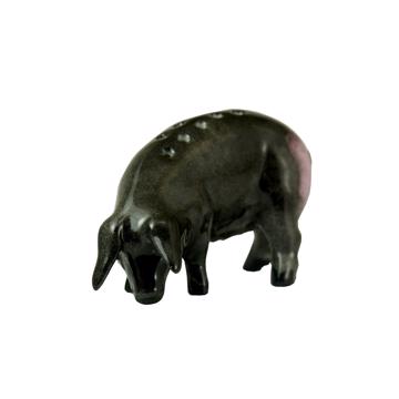 Pig pique holder in porcelain, black, standard picks