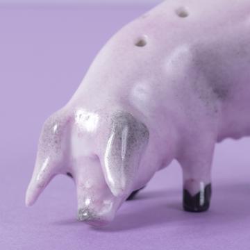 Pig pique holder in porcelain, light pink, standard pick [2]