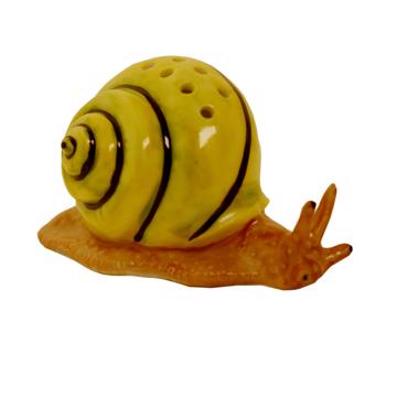Snail pick holder in porcelain, yellow, standard pick