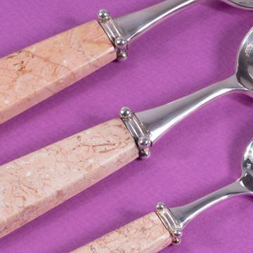 Quartet spoon in coral stone, light pink, coffee/tea [2]