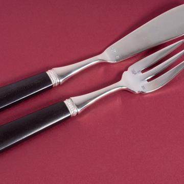 Rambouillet fish cutlery in silver plated and ebony, black [2]
