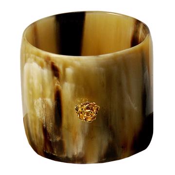 Horn and Charm Napkin Rings, gold, rose [3]