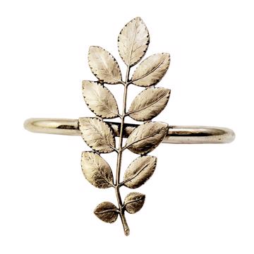 Leaves napkin rings in plated copper, silver, rose [3]