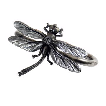 Insect napkin rings in plated copper, silver, dragonfly [3]