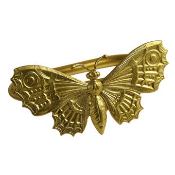 Insect napkin rings in plated copper, mat gold, butterfly [3]