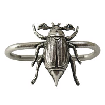 Ronds de Serviette Insectes en cuivre estampé, argent, scarabée rond [3]