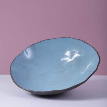 Black Stone table service in sandstone, light blue, salad bowl [1]