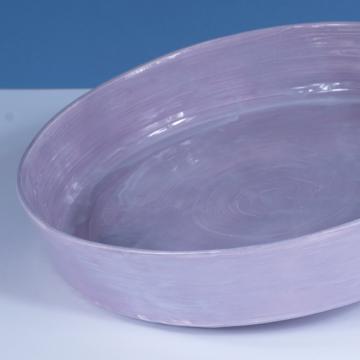Crato dishes in turned Earthenware, lila, 32 cm diam. [2]
